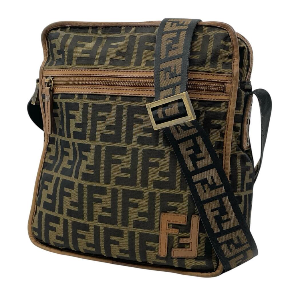 Fendi Zucca Shoulder Bag Brown